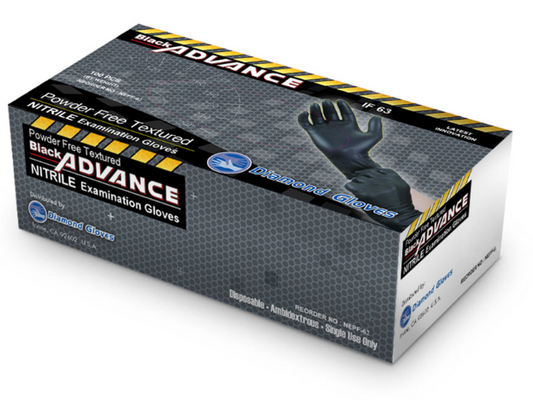 6mil Black Nitrile Gloves (Exam Grade)(1000 ct)