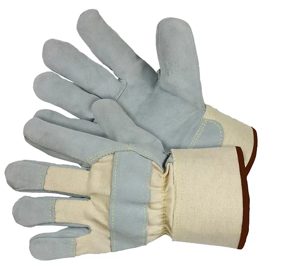 Leather Palm Work Gloves Canvas Back Large