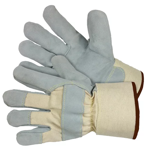 Cow Split Leather Palm with Knuckle Strap - 120 Pairs/case