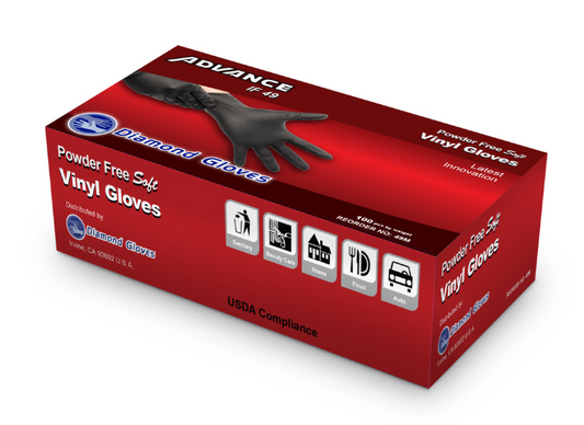 5 Mil Black Vinyl Gloves (Industrial Grade)(1000 ct)
