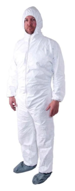 With Hood and NO Boots - Microporous Film over PP Coverall 25 count/case
