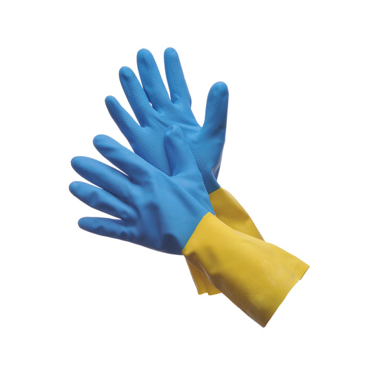 MG 41-0038 Blue Neoprene Over Yellow Latex Gloves