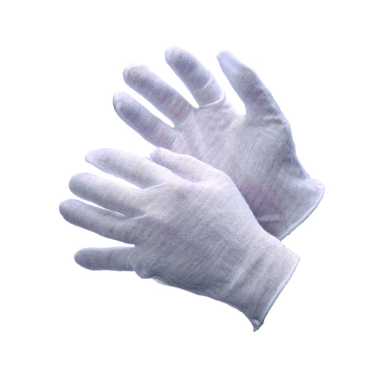 Cotton Lisle Inspection Gloves – Reversible, Unhemmed, 1 Dozen