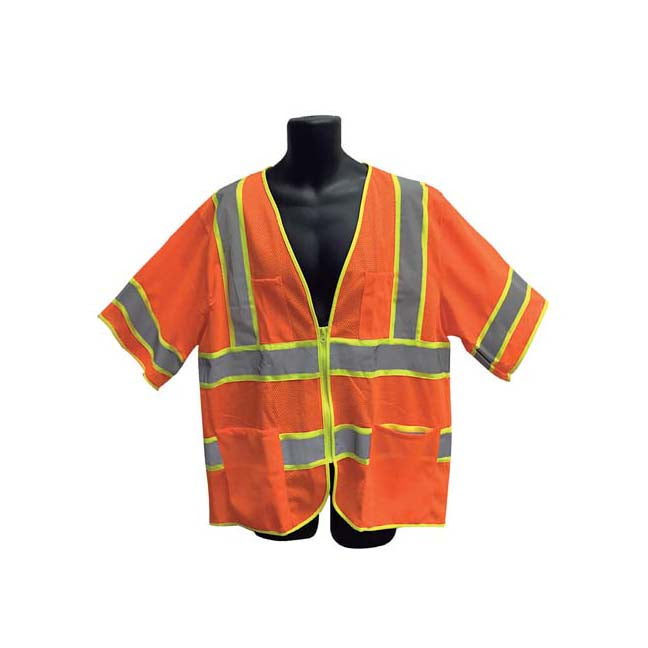 Load image into Gallery viewer, MG 98-3600-O ANSI Class 3 Mesh Safety Vest - Orange
