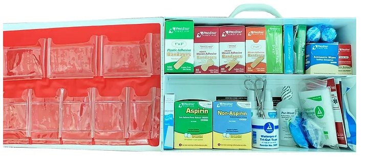 Load image into Gallery viewer, ProStat Class A Industrial First Aid Kit – 2-Shelf Cabinet
