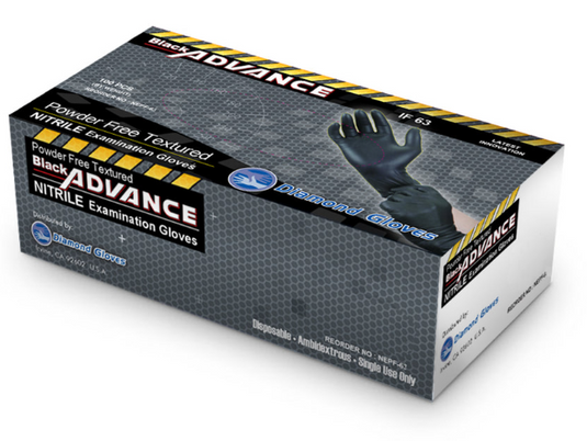 6 Mil Black Nitrile Exam Gloves – Heavy Duty, Powder-Free, 1,000/Case