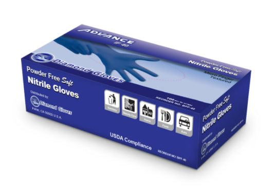 4 Mil Blue Nitrile Exam Gloves – Powder-Free, 1,000/Case