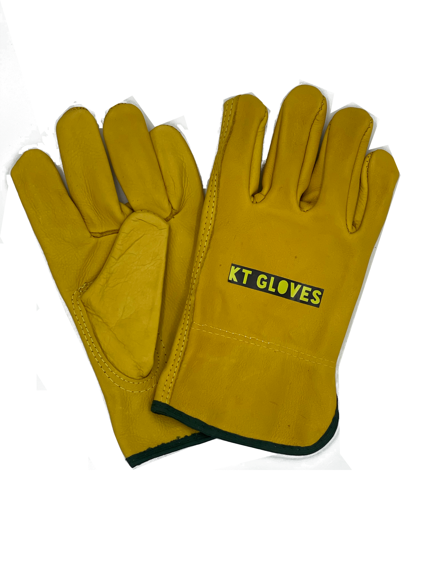 Golden Brown Cowhide Leather Driver Gloves
