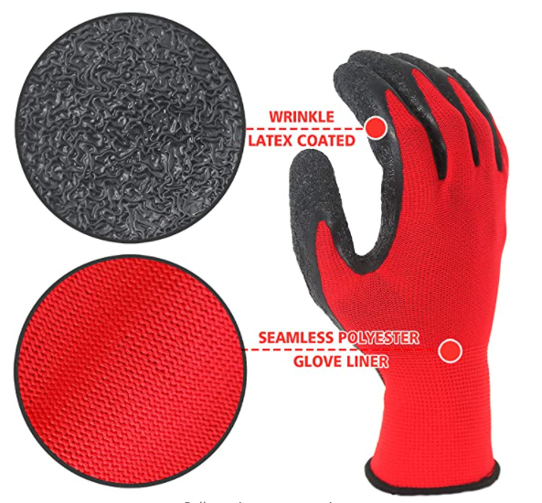 Load image into Gallery viewer, 13 Gauge Red Latex-Coated Work Gloves – 144 Pairs/Case
