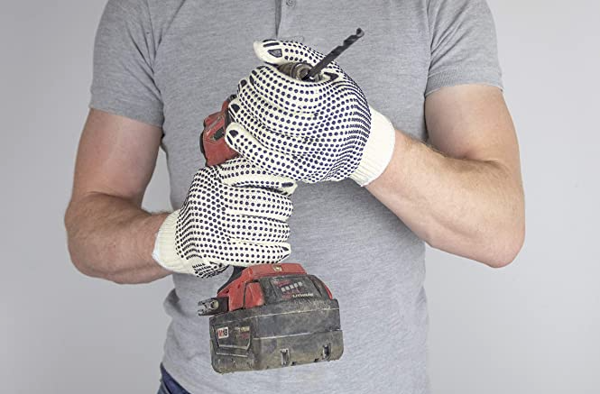 Load image into Gallery viewer, Dotted String Knit Work Gloves - Natural White - 300 Pairs/Case
