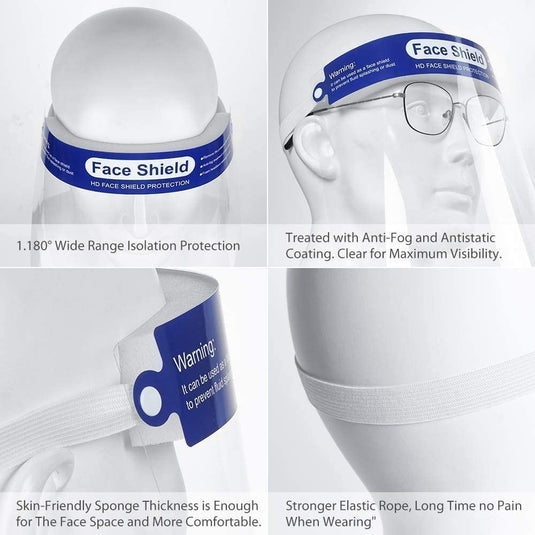 Clear Face Shields with Foam Pad – 280/Case
