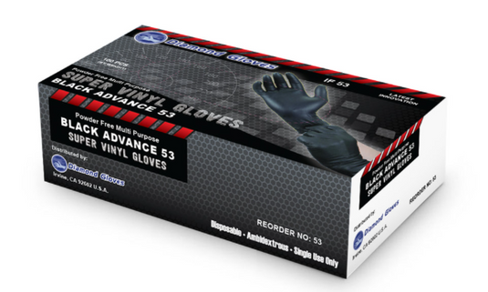 5 Mil Black Vinyl/Nitrile Blend Gloves – Industrial Grade, 1,000/Case